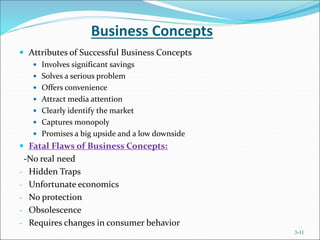 Components of a Business Concept/ Business Model