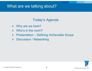 Defining Achievable Scope for your BI Initiative