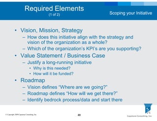 Defining Achievable Scope for your BI Initiative