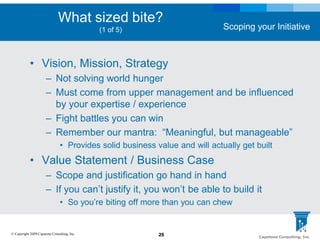 Defining Achievable Scope for your BI Initiative