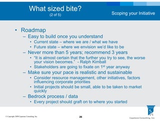 Defining Achievable Scope for your BI Initiative