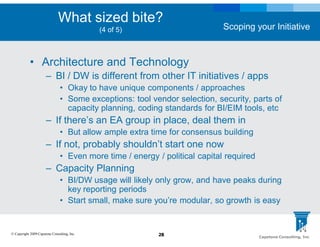 Defining Achievable Scope for your BI Initiative