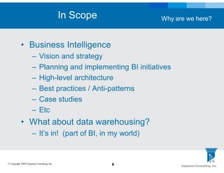 Defining Achievable Scope for your BI Initiative
