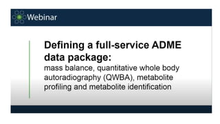 Defining a Full Service ADME Data Package 