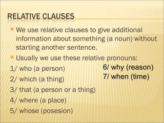 Defining and nondefining relative clauses | PPT