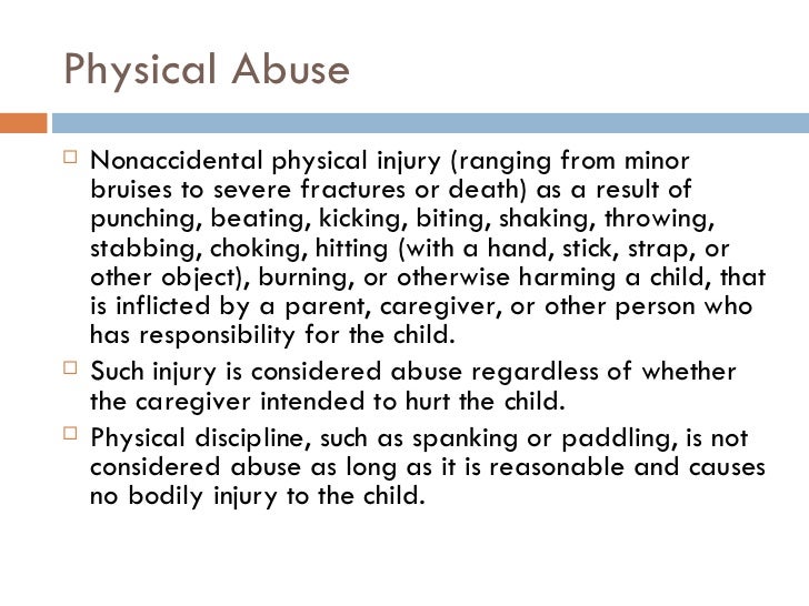 Defining Child Maltreatment