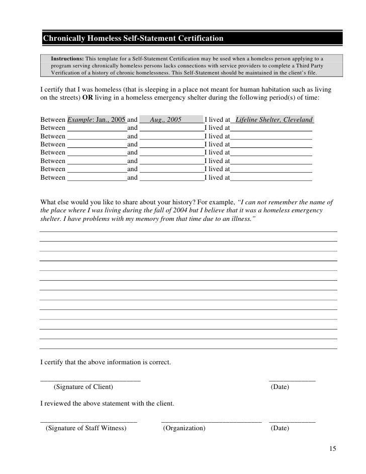 homeless certification letter defining chronic homeless homeless certification letter defining chronic homeless