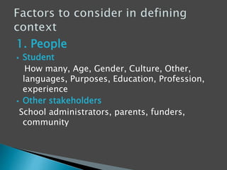 Explaining Context Defining context | PPTX