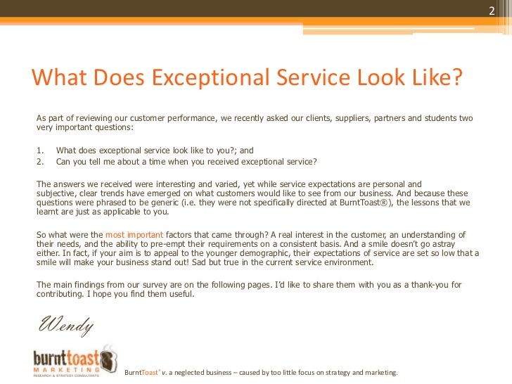 Defining Exceptional Service Customer Insights