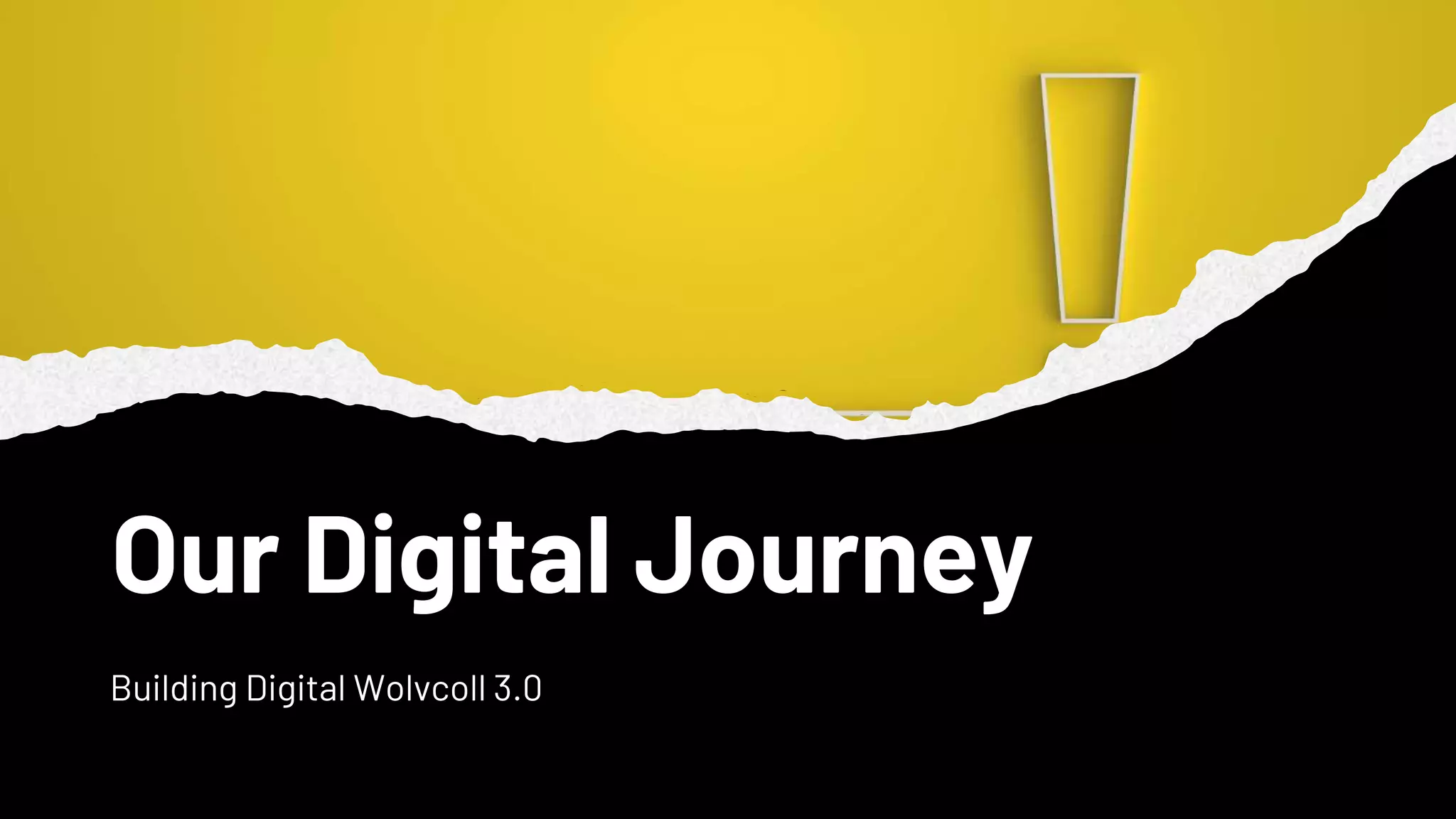 Our Digital Journey 2
Building Digital Wolvcoll 3.0
 