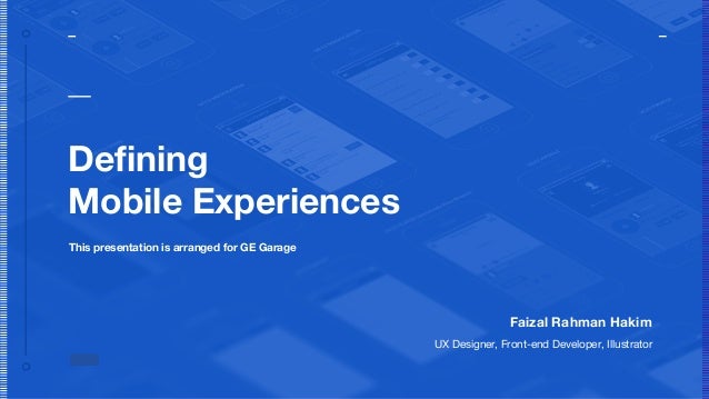 Defining Mobile Experience