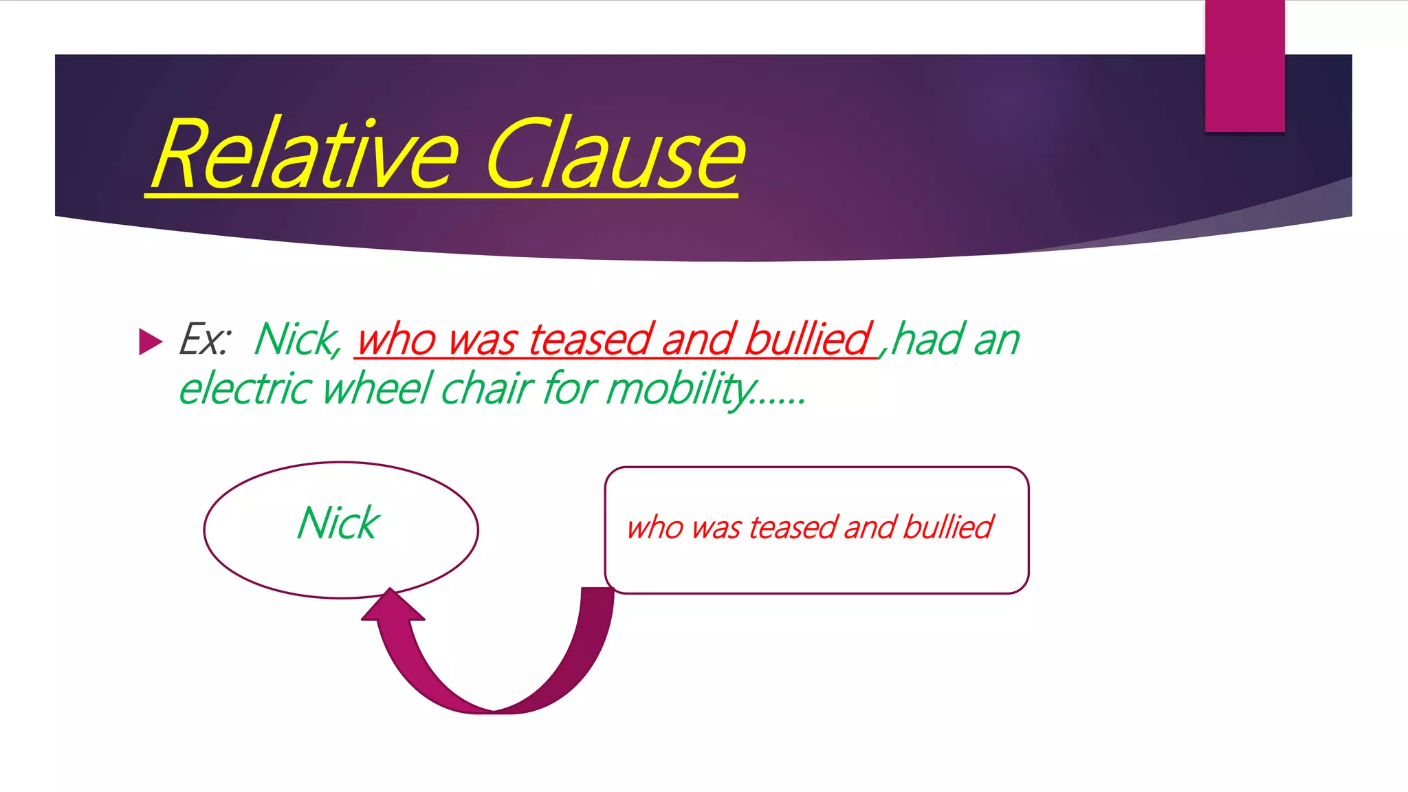 Defining Non Defining Relative Clauses Erklärung Defining and Non defining relative clauses | PPT