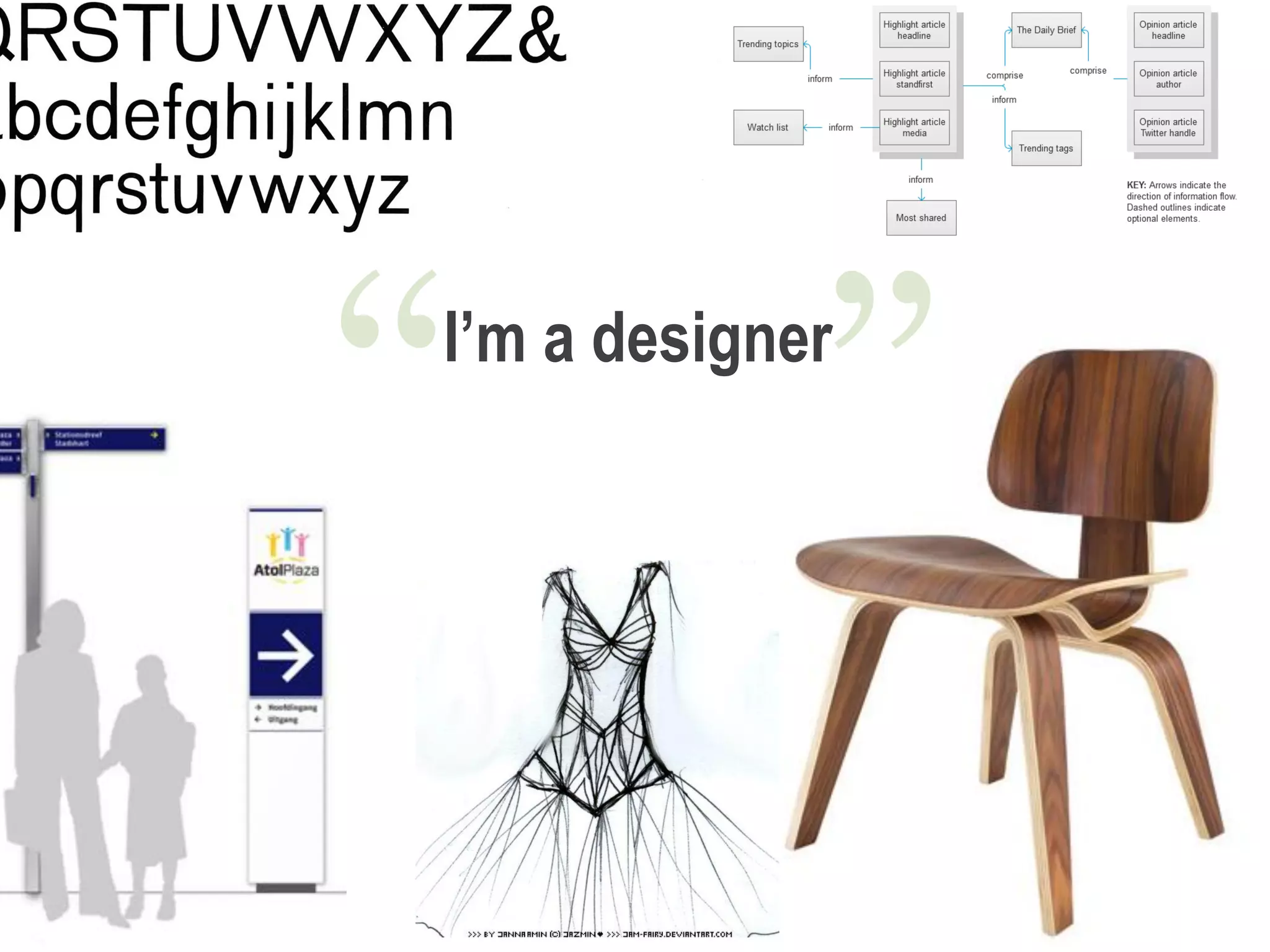 “ ”I’m a designer
 