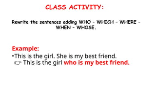 Mastering Defining Relative Clauses: Who, Which, Where, When, Whose ...