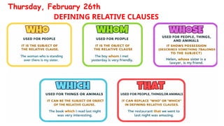 Mastering Defining Relative Clauses: Who, Which, Where, When, Whose ...