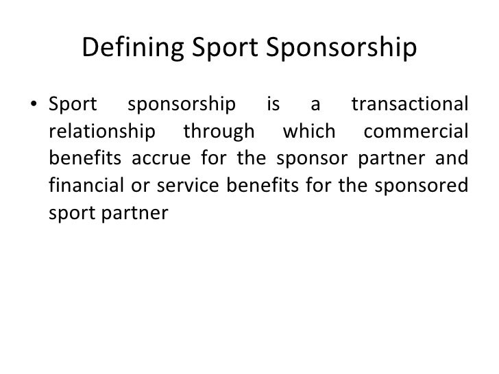 Defining Sport Sponsorship