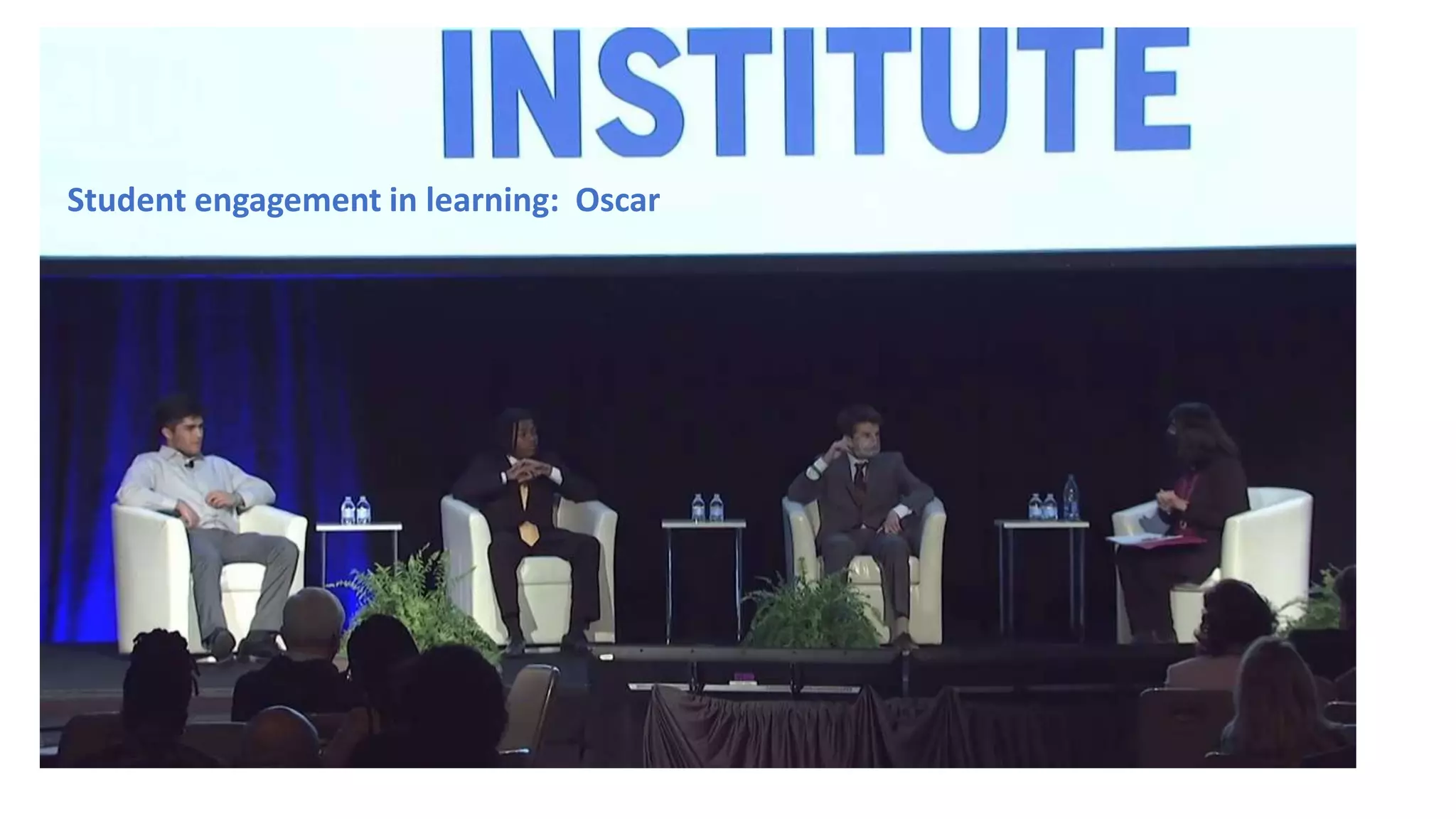 Student engagement in learning: Oscar
 