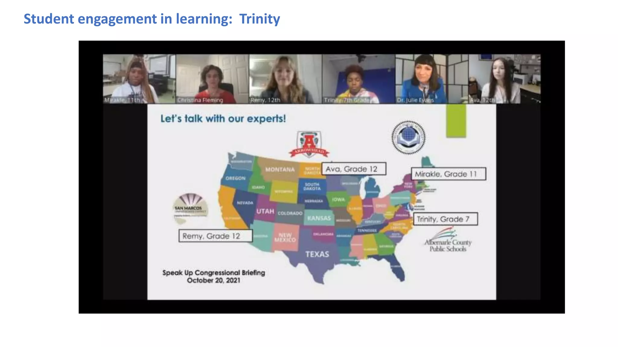 Student engagement in learning: Trinity
 
