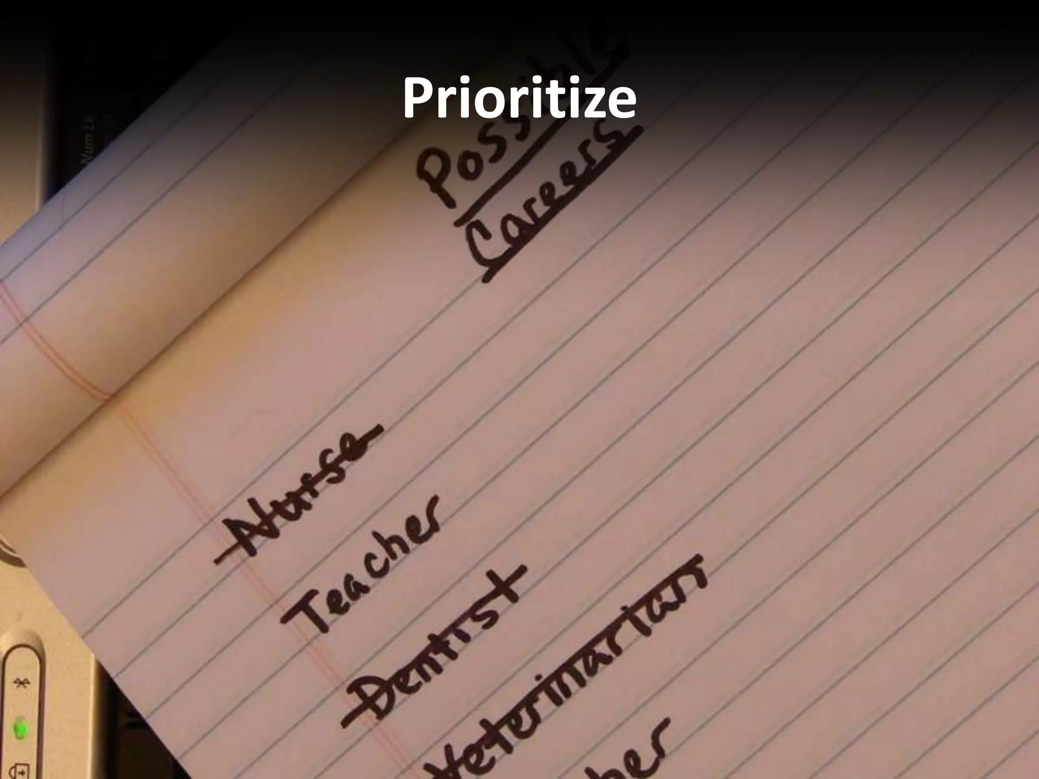 Prioritize