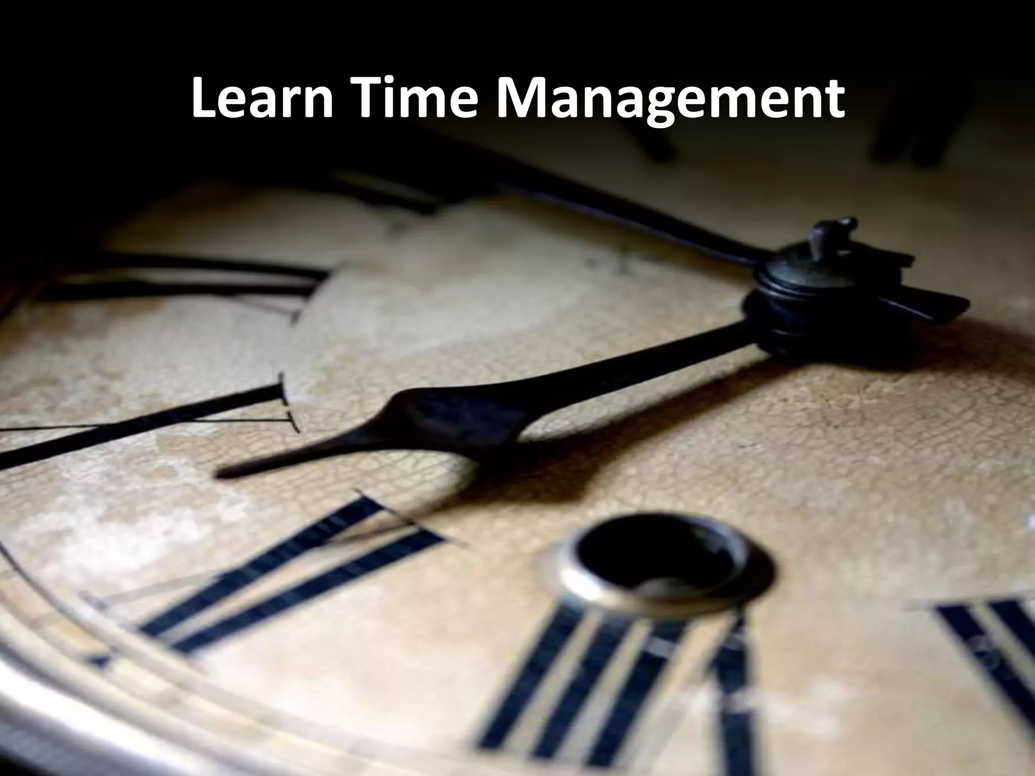 Learn Time Management