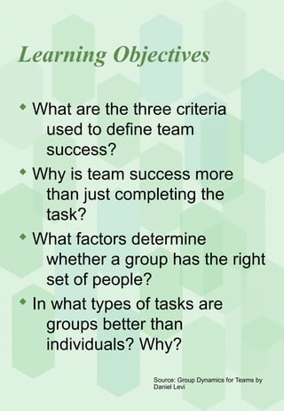 Defining team success (chapter 2) odp | ODP