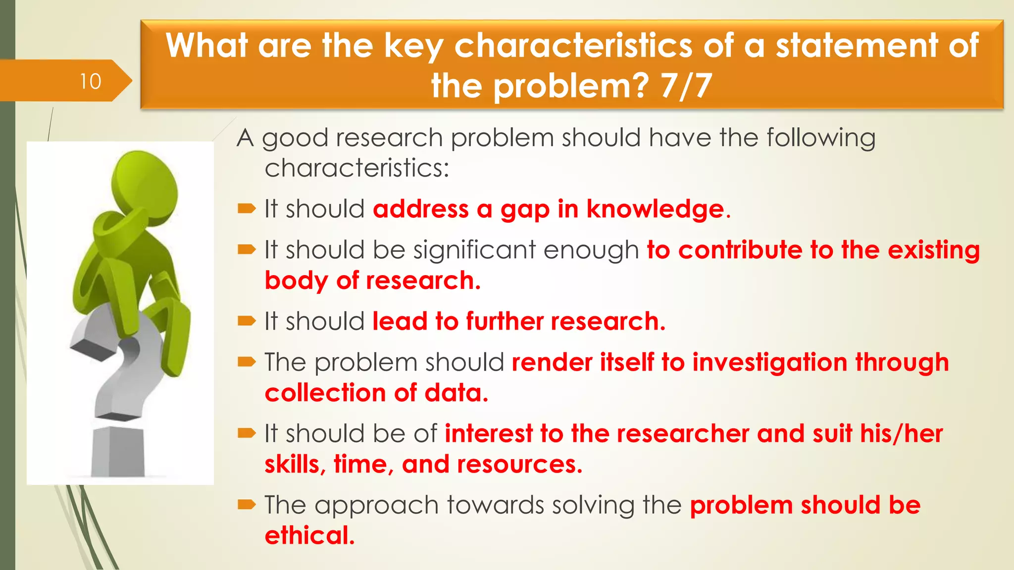 characteristics of research problem pdf