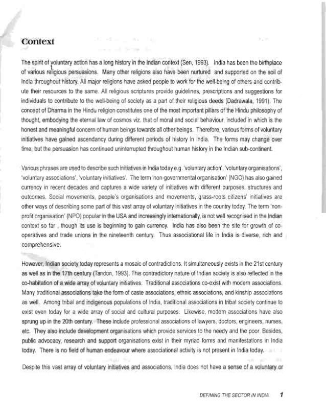 Defining the sector in india [pria] 2000