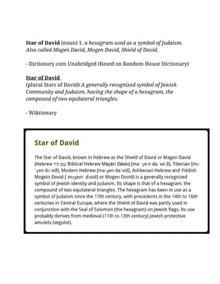Defining the Star of David