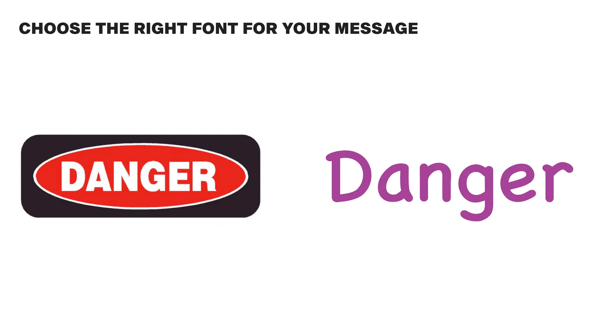 CHOOSE THE RIGHT FONT FOR YOUR MESSAGE
 