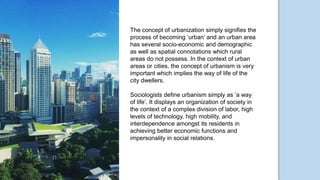 Defining Urban, Urbanization & Urbanism | PPTX
