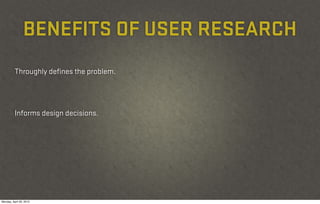 Defining User Research Methodologies: A Pragmatic Approach