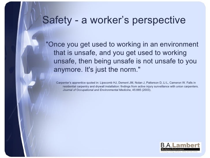 Defining Workplace Safety