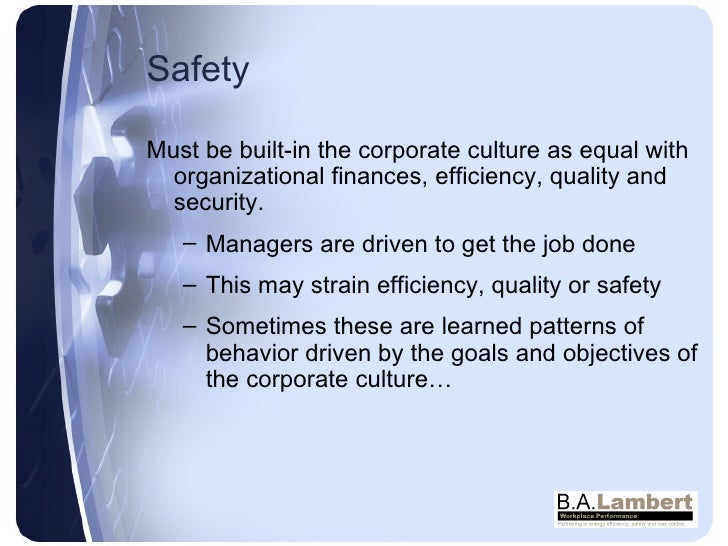 Defining Workplace Safety