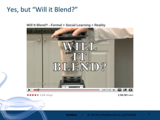 Yes, but “Will it Blend?” Will It Blend? - Formal + Social Learning = Reality 