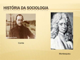 HISTÓRIA DA SOCIOLOGIA

Comte

Montesquieu

 