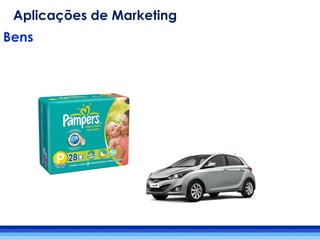 Bens
Aplicações de Marketing
 