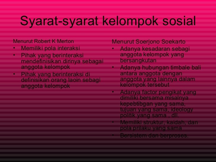 Definisi Kelompok Sosial