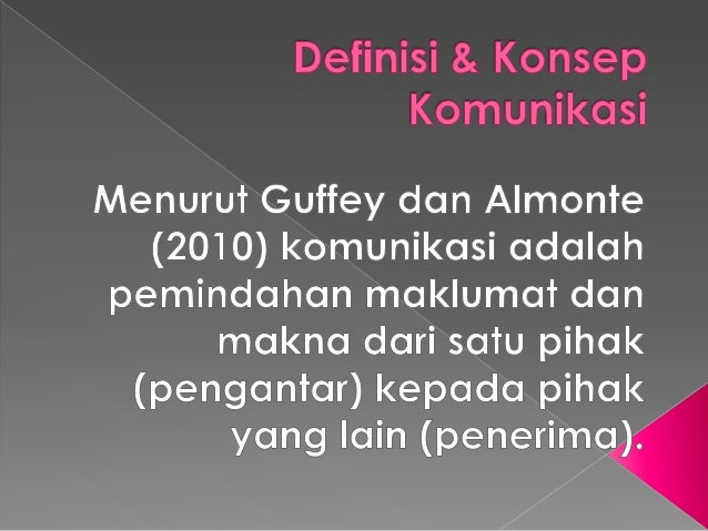 Definisi Konsep Komunikasi