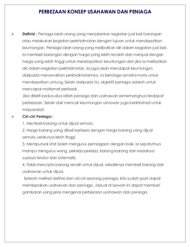Definisi usahawan dan keusahawanan