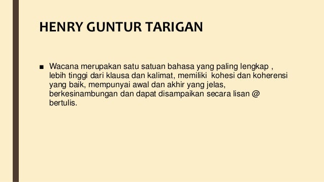 Definisi Wacana Pendapat Tokoh