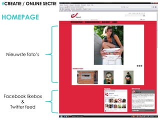 #CREATIE / ONLINE SECTIEHOMEPAGENieuwste foto’sFacebooklikebox&Twitter feed