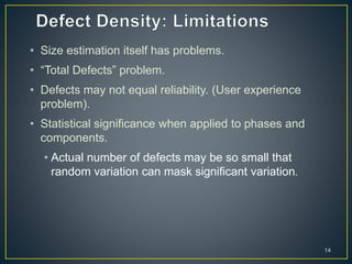 Defect Density matrix SQA | PPTX