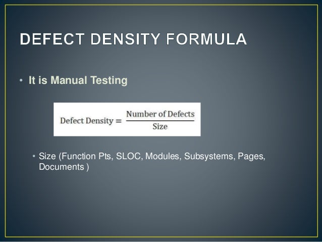 Defect Density matrix SQA