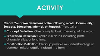 Concept- Explication- and- Clarification | PPTX