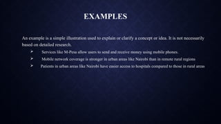 Sample And Example Difference definition and difference between case study vs examples | PPTX
