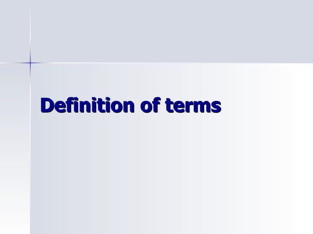 Definition Of Terms | PPT