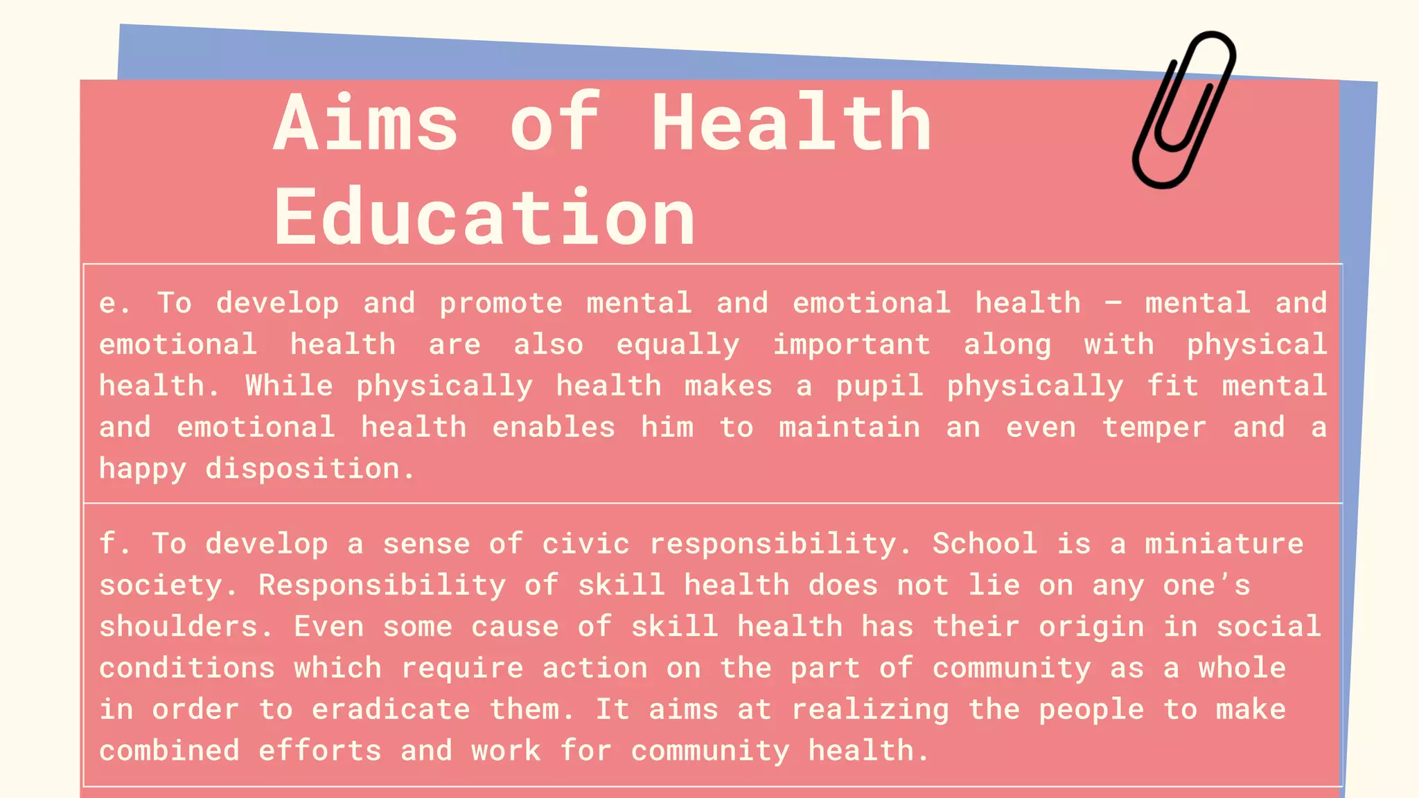 Definition, Aims, Objectives and Importance of Health Education.pptx