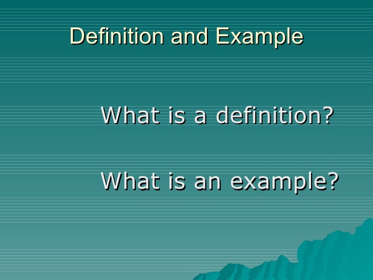 Definition And Example 1