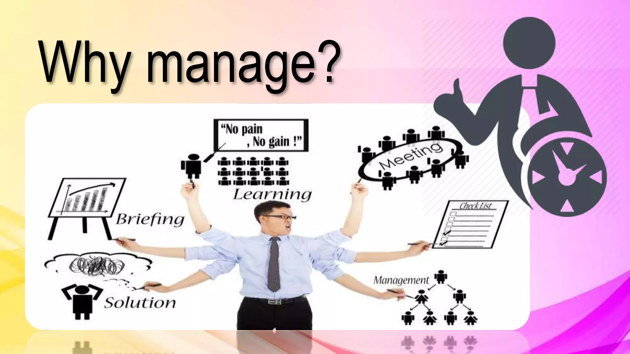 Why manage?
 