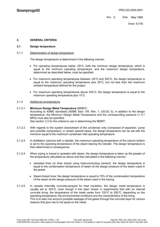 Prg Pattern Code Definition and selection of design temperature and pressure prg.gg.gen.0001